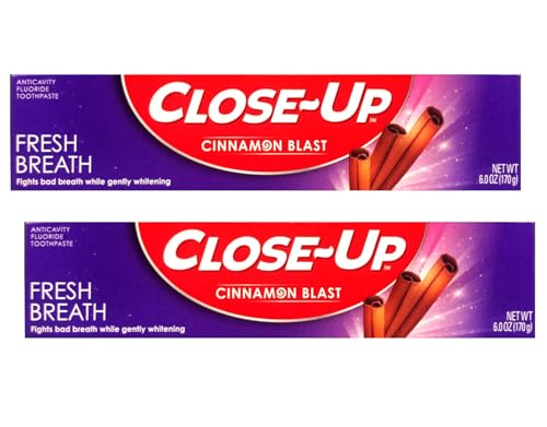 Close-Up Cinnamon Anticavity Fluoride Toothpaste, 6 oz (Pack of 2)