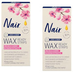 Nair Hair Remover Wax Ready-Strips for Legs & Body, 40 Count (Pack of 2)