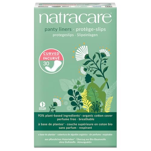Natracare Organic Curved Panty Liners, 30 Count