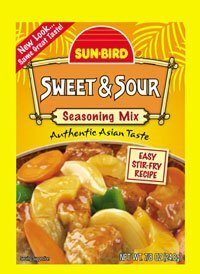 Sunbird Sweet and Sour Seasoning Mix, 0.87 oz (Pack of 4)
