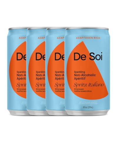 De Soi Spritz Italiano Non-Alcoholic Sparkling Aperitif, 8 fl oz (Pack of 4)