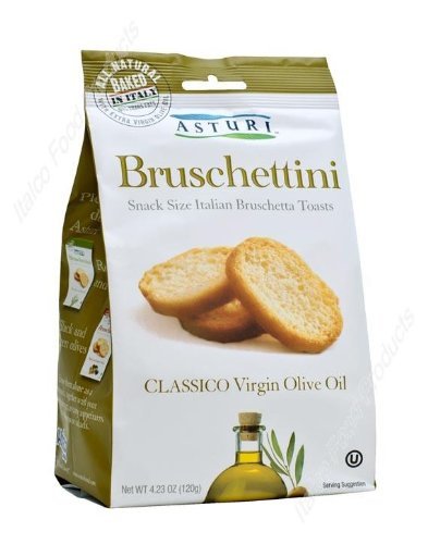 Asturi Bruschettini, Classico Virgin Olive Oil, 4.23 oz (Case of 4)
