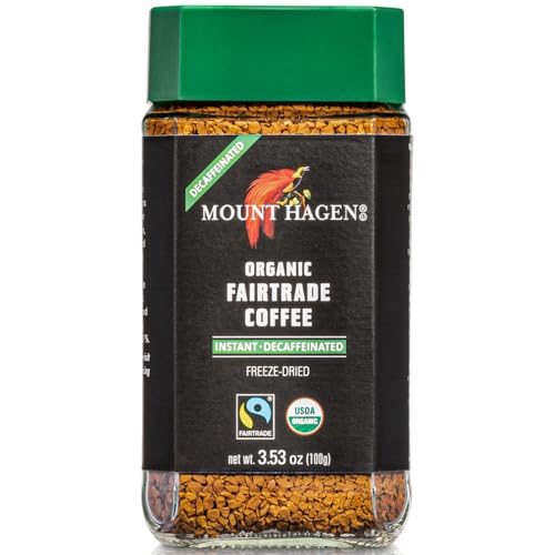 Mount Hagen Organic Decaf Freeze-Dried Instant Coffee, 3.53 oz Jar