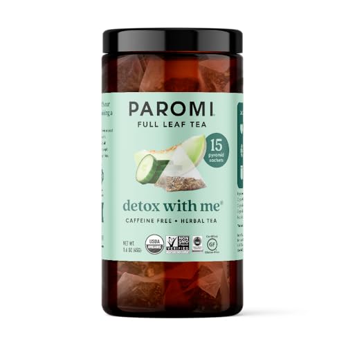 Paromi Detox With Me Organic Herbal Tea, Signature Jar, 15 Count