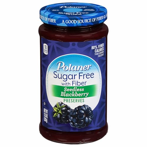 Polaner Sugar Free Seedless Blackberry Preserves with Fiber, 13.5 oz