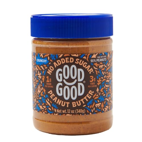 Good Good Crunchy Peanut Butter, No Added Sugar, 12 oz