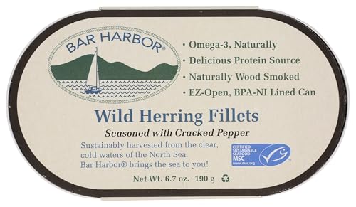 Bar Harbor Wild Herring Fillets with Cracked Pepper, 6.7 oz