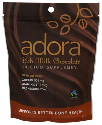 Adora Calcium Disks, Milk Chocolate, 30 Count