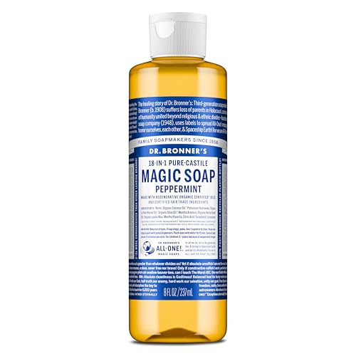 Dr. Bronner's Peppermint Pure-Castile Liquid Soap, 8 oz