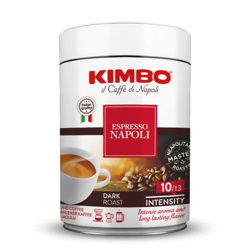 Kimbo Napoli Ground Coffee, Dark Roast, 8.8 oz Tin