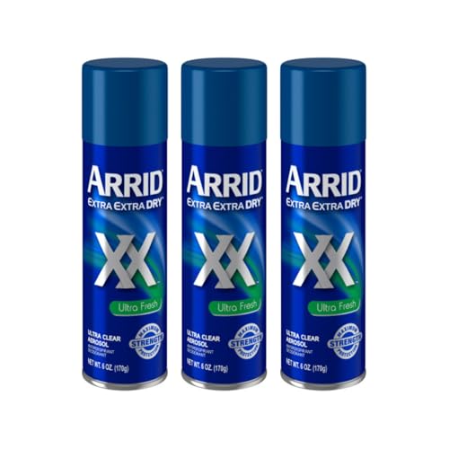 Arrid XX Ultra Clear Anti-Perspirant Deodorant Spray, Ultra Fresh, 6 oz (Pack of 3)
