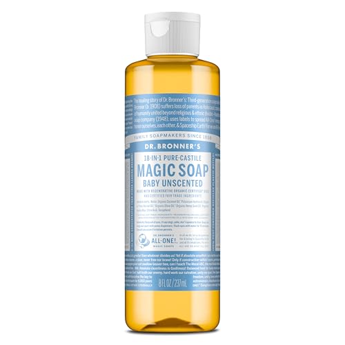 Dr. Bronner's Baby Unscented Pure-Castile Liquid Soap, 8 oz