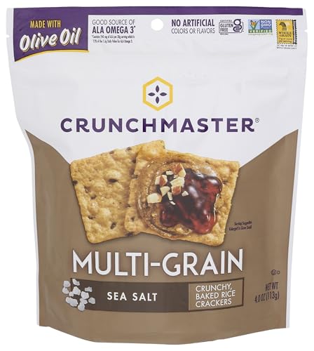 Crunchmaster Multi-Grain Crackers, Sea Salt, 4 oz