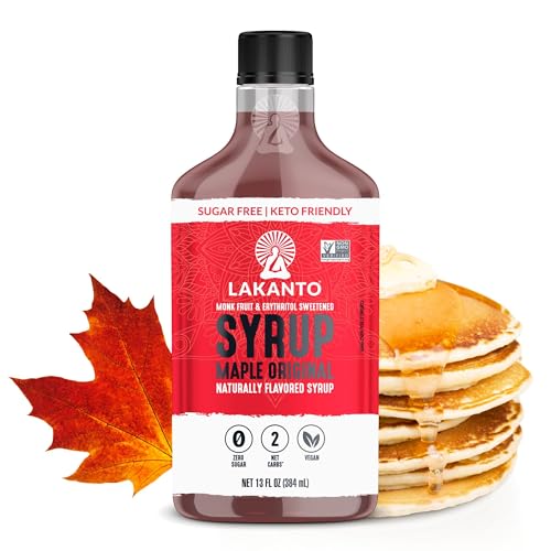 Lakanto Sugar-Free Maple Syrup, Monk Fruit Sweetened, 13 fl oz