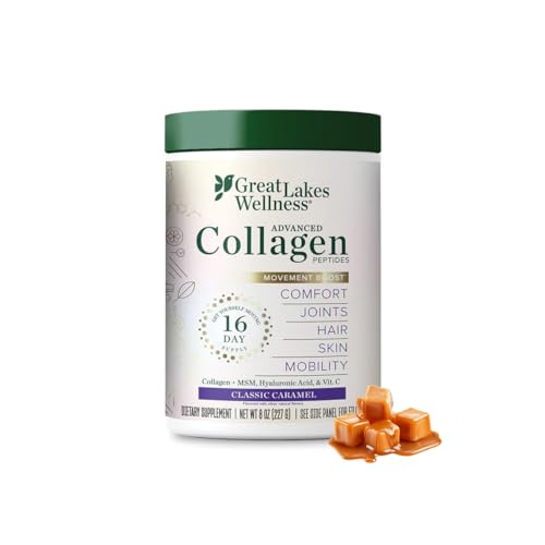 Great Lakes Wellness Movement Boost Collagen Peptides, Caramel, 8 oz