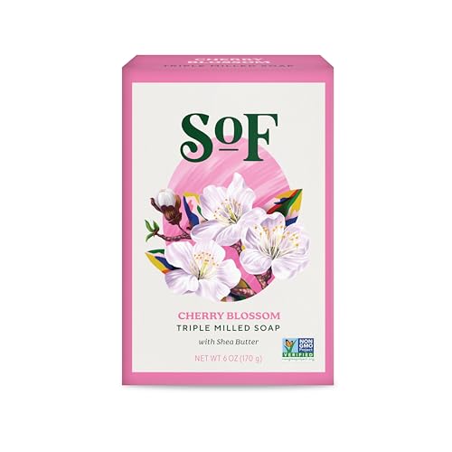 South of France Clean Body Care Cherry Blossom Bar Soap, 6 oz
