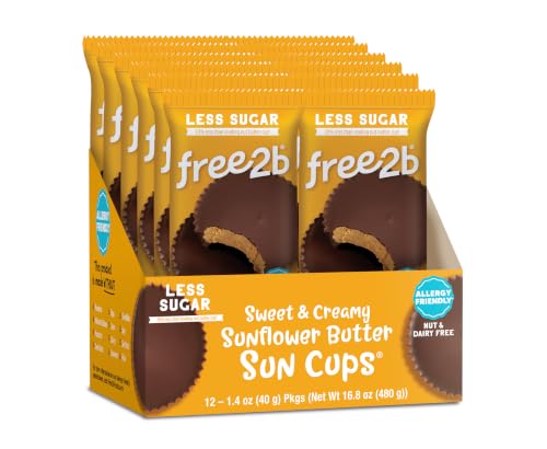 Free2b Creamy Sun Cups, Allergy Friendly, 12 Pack (2 Cups Each)
