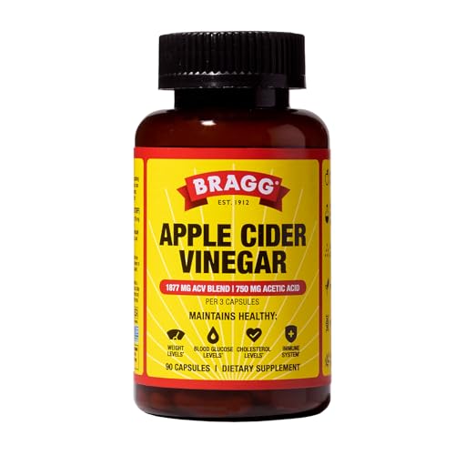 Bragg Apple Cider Vinegar Capsules with Vitamin D & Zinc, 90 Count