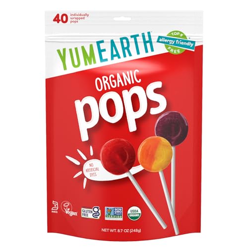 YumEarth Organic Lollipops with Real Fruit Extracts, 8.5 oz