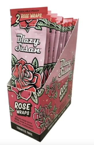 Blazy Susan Rose Wraps, Pink, 25 Pack