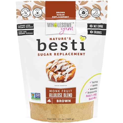 Wholesome Yum Besti Brown Sugar Substitute, Monk Fruit Allulose Sweetener