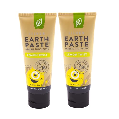 Redmond Earthpaste Natural Non-Fluoride Toothpaste, Lemon Twist, 4 oz (Pack of 2)