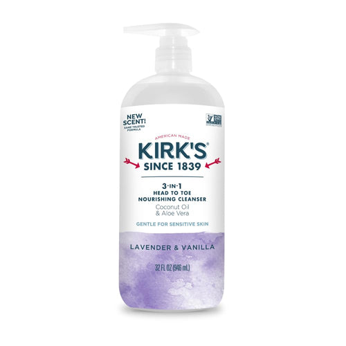 Kirk's Lavender and Vanilla 3-in-1 Nourishing Cleanser, 32 fl oz