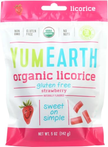 YumEarth Organic Strawberry Licorice Snack Packs, 5 oz (Pack of 2)