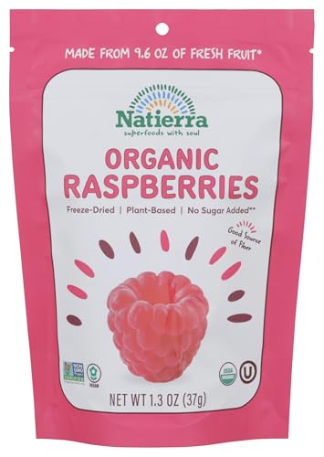 Natierra Nature's All Foods Organic Freeze-Dried Raspberries, 1.3 oz