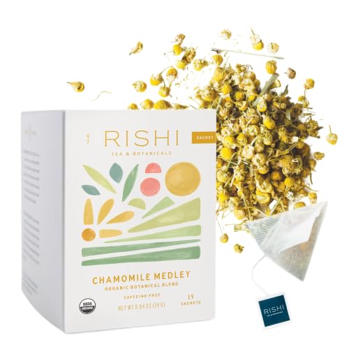 Rishi Tea Chamomile Medley Organic Herbal Tea Bags, 15 Count