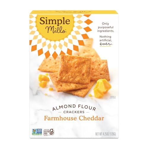 Simple Mills Almond Flour Crackers, Farmhouse Cheddar, 4.25 oz