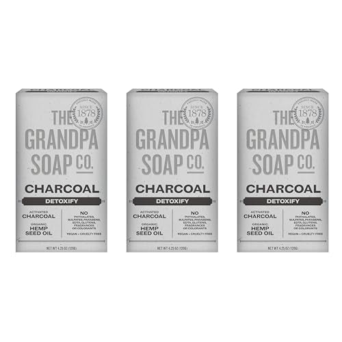 Grandpa's Charcoal Bar Soap, 4.25 oz (Pack of 3)