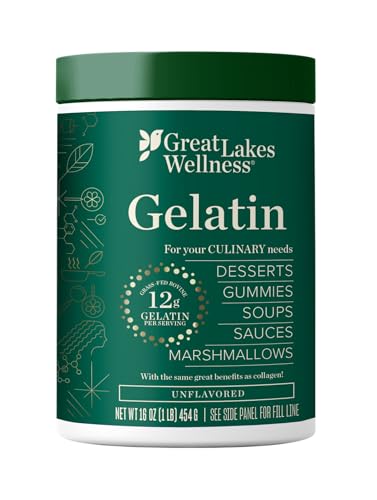 Great Lakes Wellness Beef Gelatin Powder, Unflavored, 16 oz