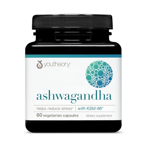Youtheory Ashwagandha, 1,000 mg, 60 Vegetarian Capsules