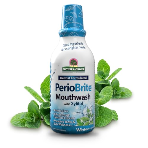 Nature's Answer Periobrite Alcohol-Free Mouthwash, Wintermint, 16 oz (Pack of 2)