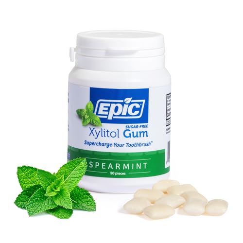 Epic Xylitol Spearmint Gum, 50 Pieces