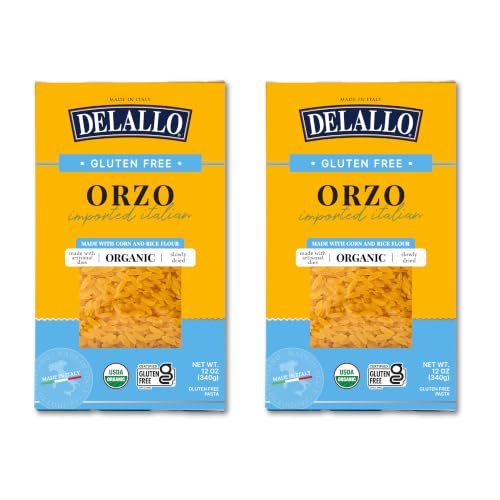 DeLallo Gluten-Free Orzo Pasta, 12 oz (Pack of 2)