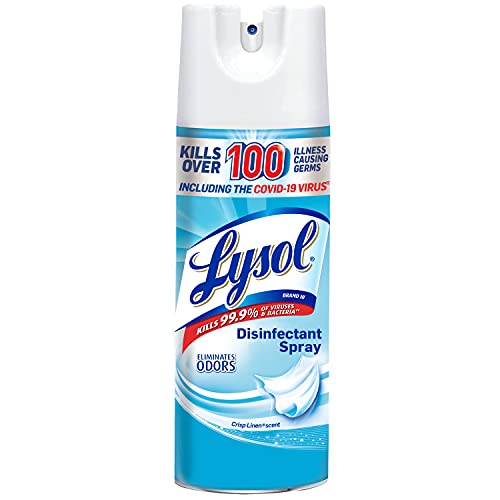 Lysol Sanitizing and Antibacterial Disinfecting Spray, Crisp Linen, 12.5 fl oz