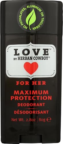 Herban Cowboy Deodorant, Love For Her, 2.8 oz