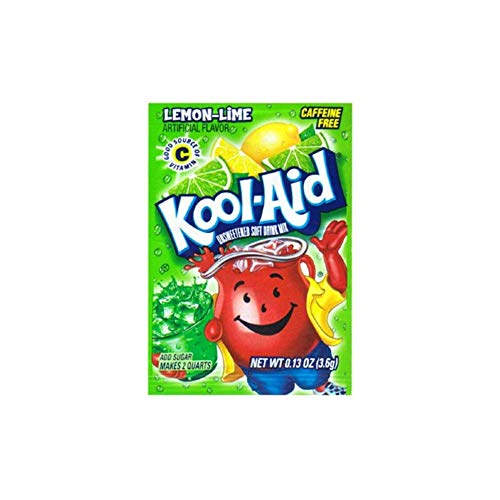 Kool-Aid Lemon Lime Drink Mix, 0.13 oz (Pack of 48)