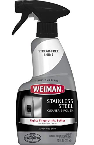 Weiman Streak Free Stainless Steel Cleaner & Polish Spray, 12 fl oz