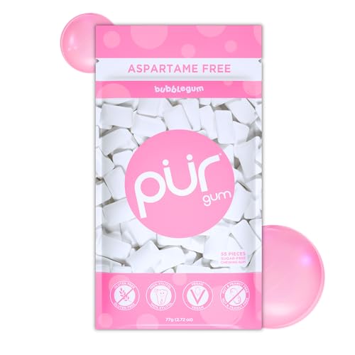 PUR Xylitol Gum, Bubblegum, 55 Count