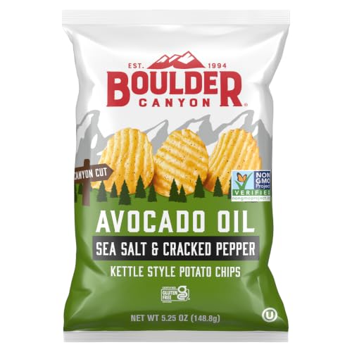 Boulder Canyon Avocado Oil Salt & Pepper Chips, 5.25 oz