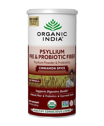 Organic India Psyllium Husk Powder, Cinnamon, 10 oz