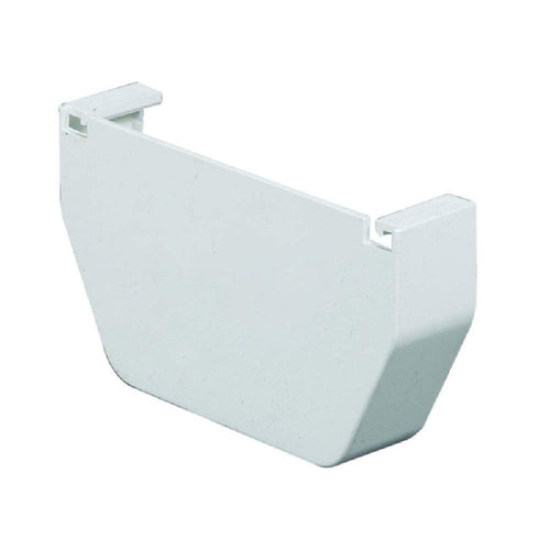 Amerimax Contemporary Vinyl Gutter End Cap, White, 5 Inch