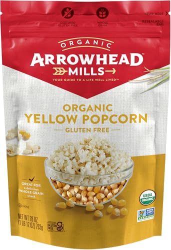 Arrowhead Mills Organic Yellow Popcorn, 28 oz (Pack of 6)