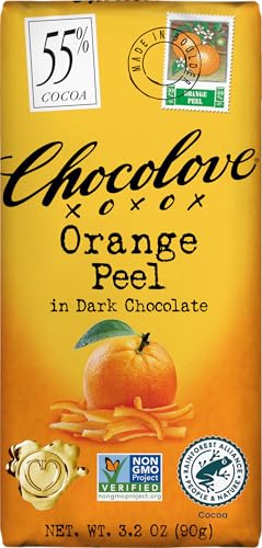 Chocolove Orange Peel in Dark Chocolate Bar, 3.2 oz
