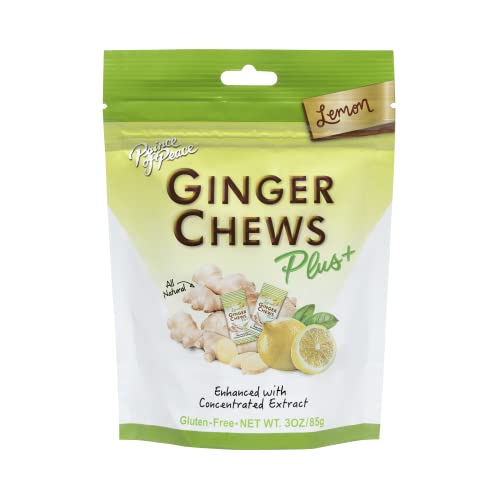 Prince of Peace Ginger Chew Plus+ with Lemon, 3 oz Bag
