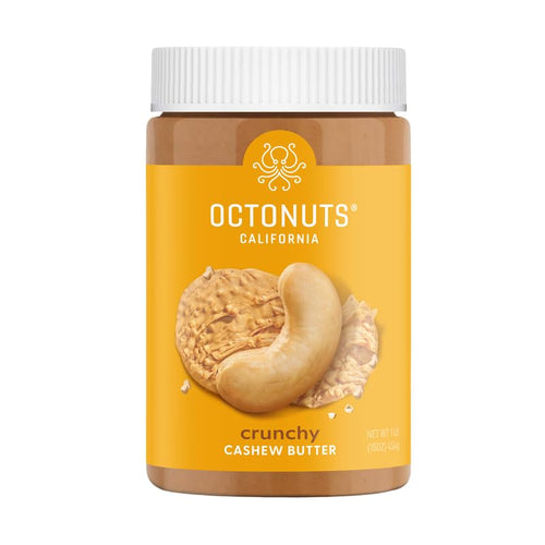 Octonuts Crunchy Cashew Butter, No Sugar or Salt, 16 oz