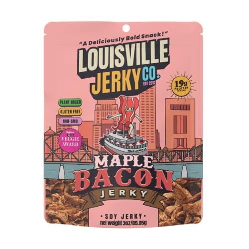 Louisville Jerky Co. Maple Bacon Vegan Jerky, 3 oz